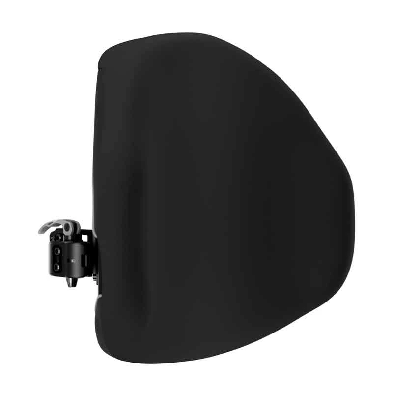 Comfort Unite 1 contoured black wheelchair back support with mounting hardware