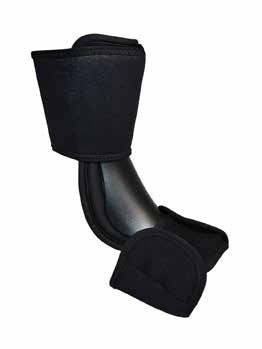 Black dorsal night splint with padded lower-leg and foot sections, model family AN39x.