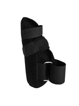 Black thumb spica brace with wrist and thumb support straps, model family WR33x.