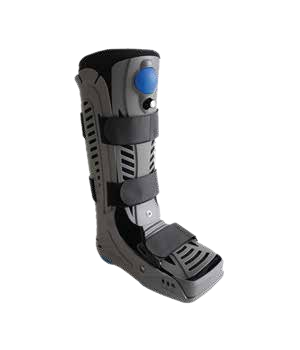 Gray Airmaxx high-top CAM walker boot with straps and blue adjustment controls, model family 0004-141-xx.