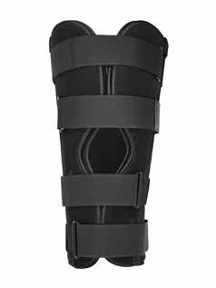 Black long knee immobilizer with multiple fastening straps, model family KN41xx.