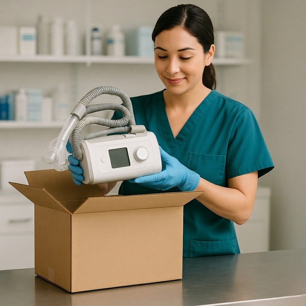 Facilities-opening-CPAP-Box-packaging